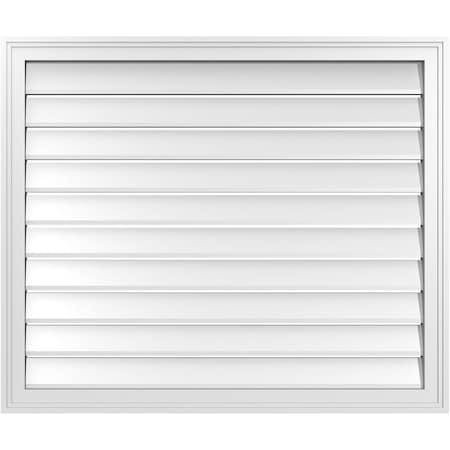 Ekena Millwork Vertical Surface Mount PVC Gable Vent: Functional, w/ 2"W x 1-1/2"P Brickmould Frame, 38"W x 32"H GVPVE38X3202SF